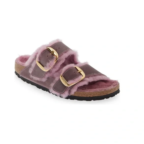 lavender big buckle birkenstock